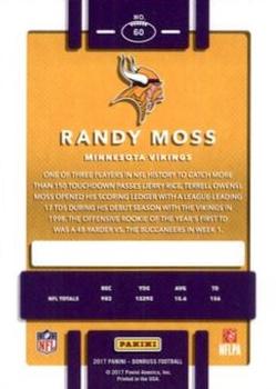 2017 Donruss - Press Proof Gold #60 Randy Moss Back