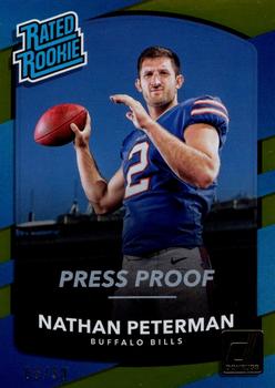 2017 Donruss - Press Proof Gold #334 Nathan Peterman Front