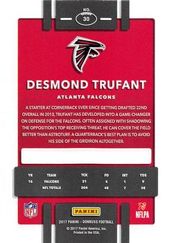2017 Donruss - Press Proof Red #30 Desmond Trufant Back