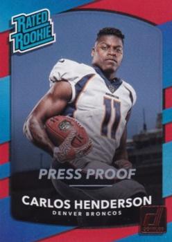 2017 Donruss - Press Proof Red #336 Carlos Henderson Front