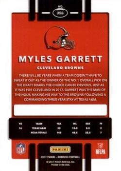 2017 Donruss - Press Proof Silver #356 Myles Garrett Back