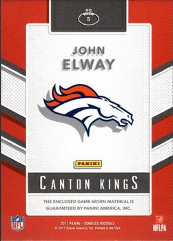 2017 Donruss - Canton Kings #5 John Elway Back