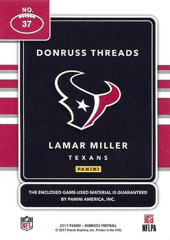 2017 Donruss - Donruss Threads #37 Lamar Miller Back
