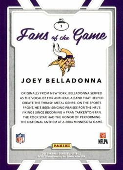 2017 Donruss - Fans of the Game Holo #1 Joey Belladonna Back