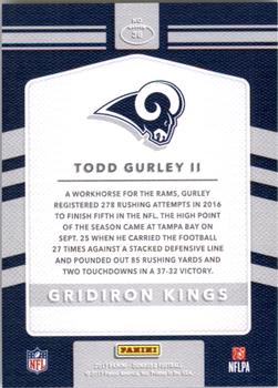 2017 Donruss - Gridiron Kings #36 Todd Gurley II Back