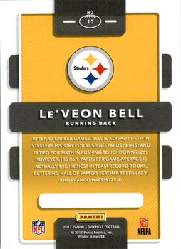 2017 Donruss - Ground Force #10 Le'Veon Bell Back