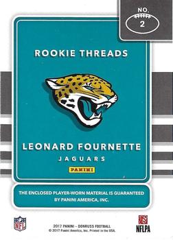 2017 Donruss - Rookie Threads Red #2 Leonard Fournette Back
