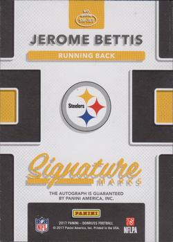 2017 Donruss - Signature Marks #SM-JBT Jerome Bettis Back