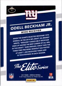 2017 Donruss - The Elite Series #1 Odell Beckham Jr. Back