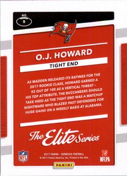 2017 Donruss - The Elite Series Rookies #9 O.J. Howard Back