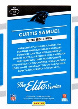 2017 Donruss - The Elite Series Rookies #12 Curtis Samuel Back