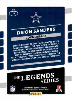 2017 Donruss - The Legends Series #14 Deion Sanders Back