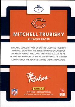 2017 Donruss - The Rookies #1 Mitchell Trubisky Back