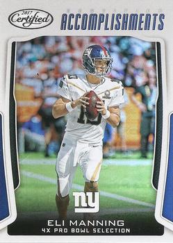 2017 Panini Certified - Certified Accomplishments #CA-EM Eli Manning Front