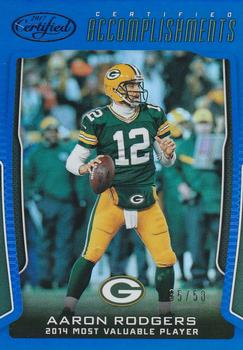 2017 Panini Certified - Certified Accomplishments Mirror Blue #CA-AR Aaron Rodgers Front