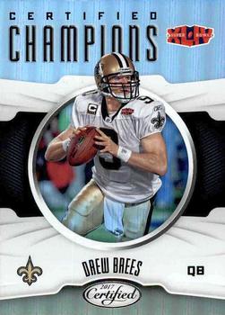2017 Panini Certified - Certified Champions #CC-DB Drew Brees Front