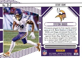 2017 Panini Unparalleled - Zoned In #ZI-2 Stefon Diggs Back