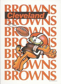 1990 Argus Garfield NFL Team Schedule Cards #NNO Cleveland Browns Front