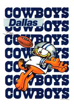 1990 Argus Garfield NFL Team Schedule Cards #NNO Dallas Cowboys Front