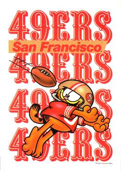 1990 Argus Garfield NFL Team Schedule Cards #NNO San Francisco 49ers Front