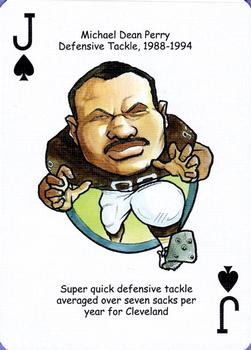 2006 Hero Decks Cleveland Browns Football Heroes Playing Cards #J♠ Michael Dean Perry Front