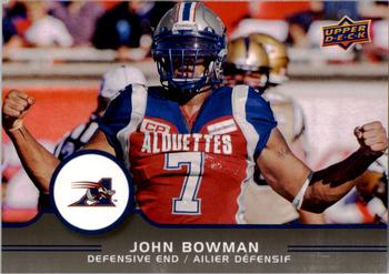 2016 Upper Deck CFL #137 John Bowman Front