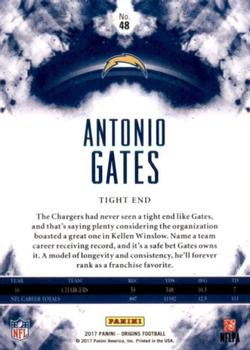 2017 Panini Origins - Orange #48 Antonio Gates Back