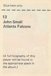 1971 NFLPA Wonderful World Stamps #13 John Small Back