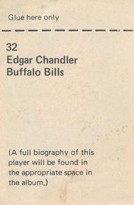 1971 NFLPA Wonderful World Stamps #32 Edgar Chandler Back