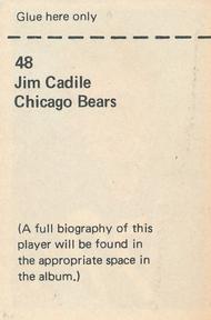 1971 NFLPA Wonderful World Stamps #48 Jim Cadile Back