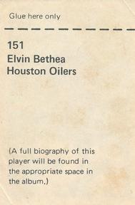 1971 NFLPA Wonderful World Stamps #151 Elvin Bethea Back