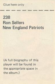 1971 NFLPA Wonderful World Stamps #238 Ron Sellers Back