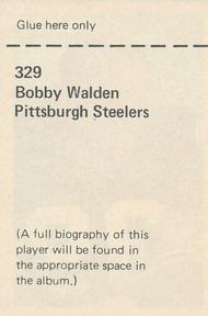 1971 NFLPA Wonderful World Stamps #329 Bobby Walden Back