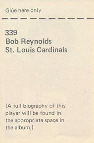 1971 NFLPA Wonderful World Stamps #339 Bob Reynolds Back