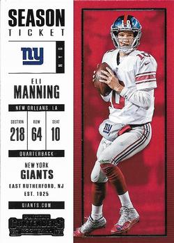 2017 Panini Contenders #80 Eli Manning Front