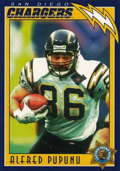1996 San Diego Chargers Police #13 Alfred Pupunu Front