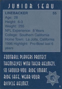 1997 San Diego Chargers Police #1 Junior Seau Back