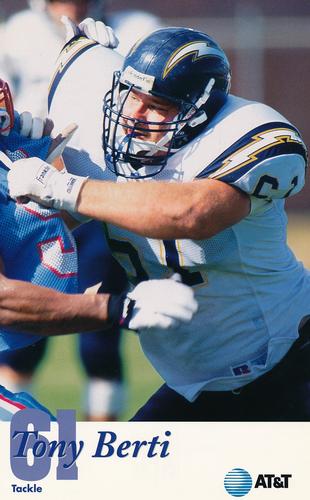 1995 San Diego Chargers #NNO Tony Berti Front