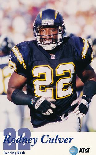 1995 San Diego Chargers #NNO Rodney Culver Front