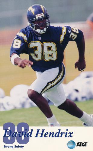 1995 San Diego Chargers #NNO David Hendrix Front