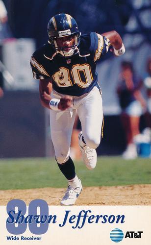 1995 San Diego Chargers #NNO Shawn Jefferson Front
