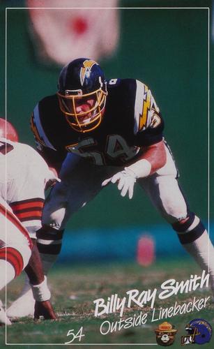 1988 San Diego Chargers Smokey #NNO Billy Ray Smith Front