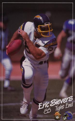 1988 San Diego Chargers Smokey #NNO Eric Sievers Front