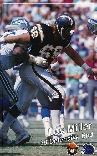 1989 San Diego Chargers Smokey #NNO Les Miller Front