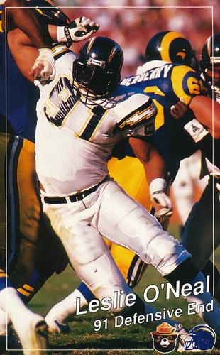 1989 San Diego Chargers Smokey #NNO Leslie O'Neal Front