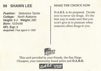 1993 San Diego Chargers Police #NNO Shawn Lee Back