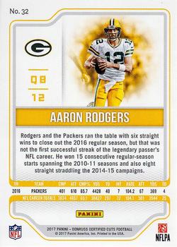 2017 Donruss Certified Cuts #32 Aaron Rodgers Back