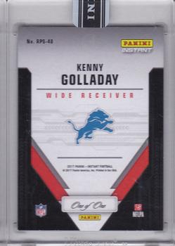 2017 Panini Instant NFL - Rookie Premiere RPS Black #RPS-40 Kenny Golladay Back