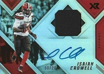 2017 Panini XR - Autographed Swatches #AS-IC Isaiah Crowell Front