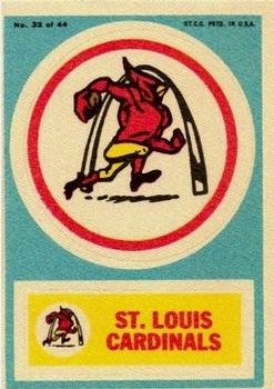 1968 Topps Test Team Patches #32 St. Louis Cardinals Front